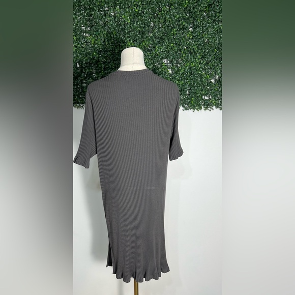 Eileen Fisher Sweater Dress Womens Gray Ribbed Stretch Lagenlook Size XL NWOT - Picture 5 of 11